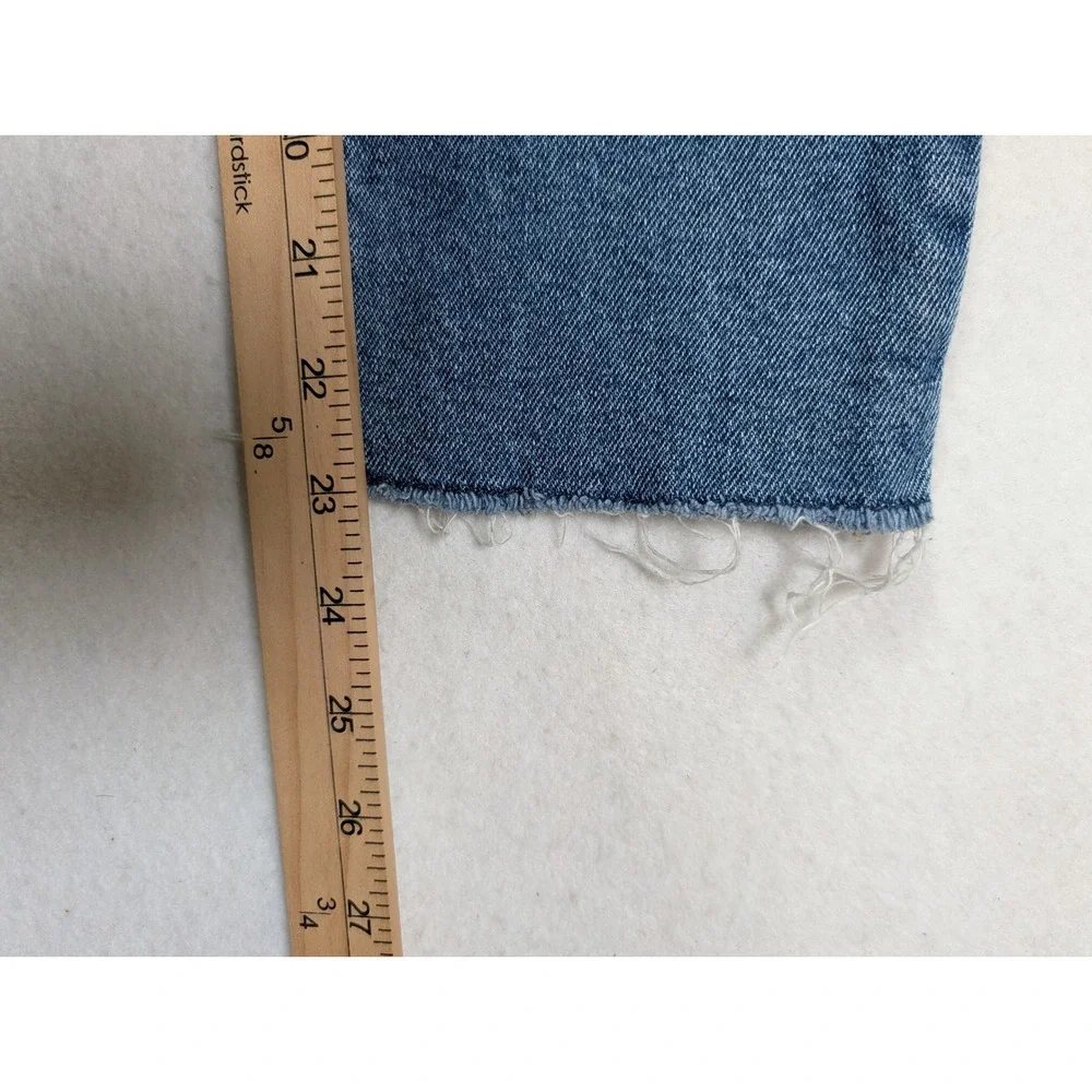 Abercrombie Fitch Womens Jeans 24 / 00R Ultra High Rise Paperbag Pleated Blue